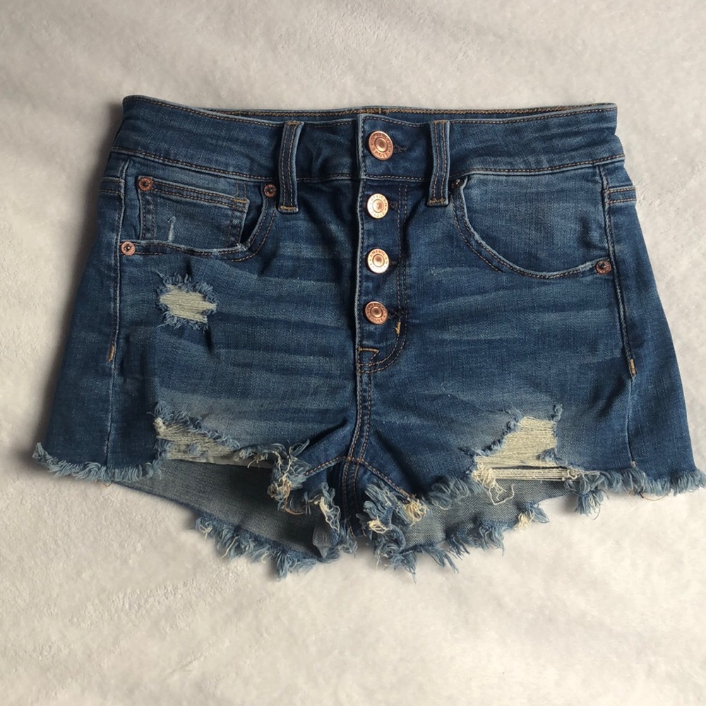 American eagle high rise jean shorts